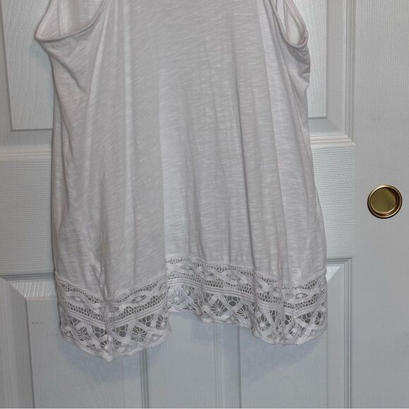 A.N.A | Women’s White Lace Trim Tunic Tank Top Swim Coverup Size XL - Picture 11 of 13